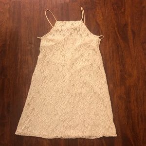 Pins and Needles Urban Outfitters cream lace mini dress size M women's
